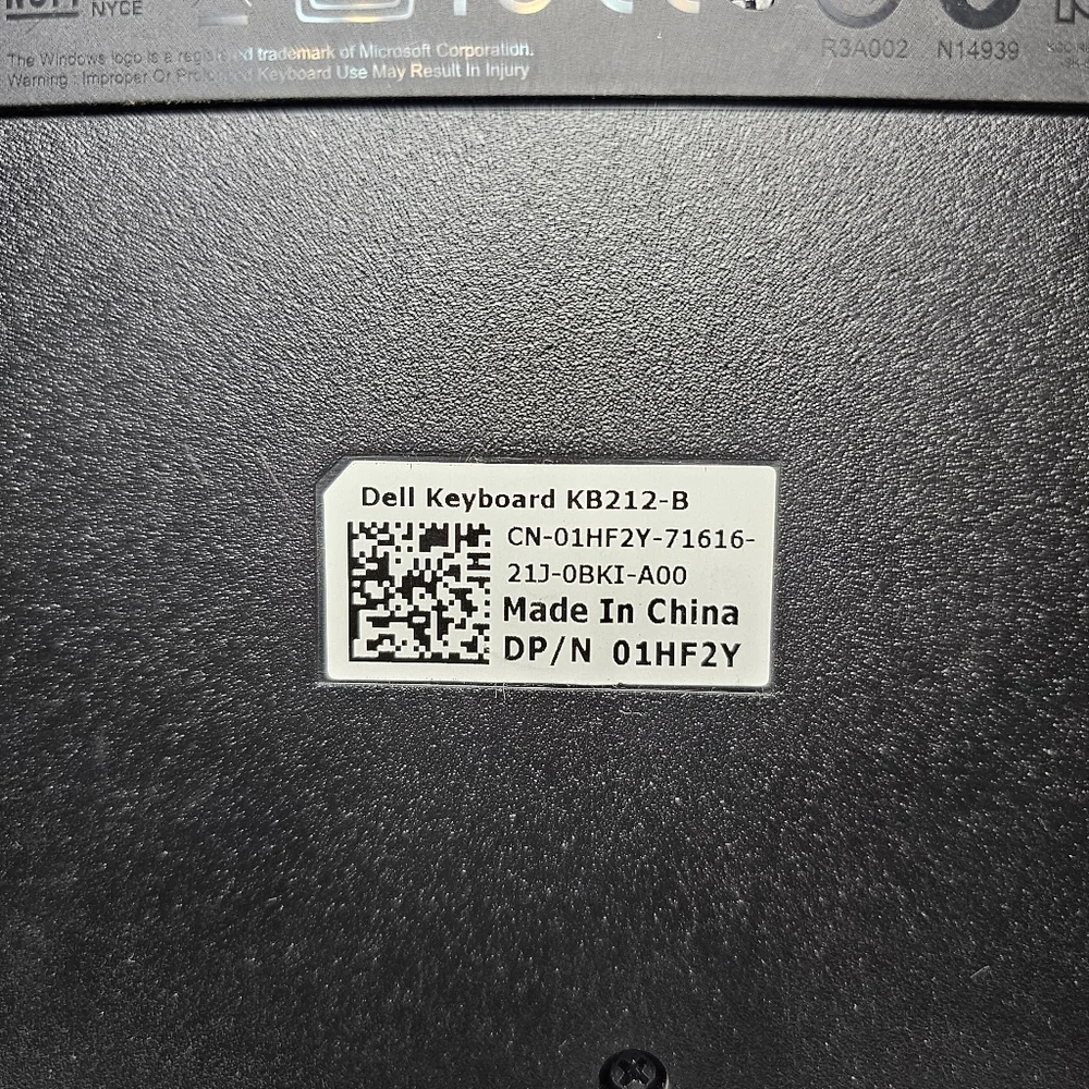 Dell Wired Black Keyboard KB212-B
